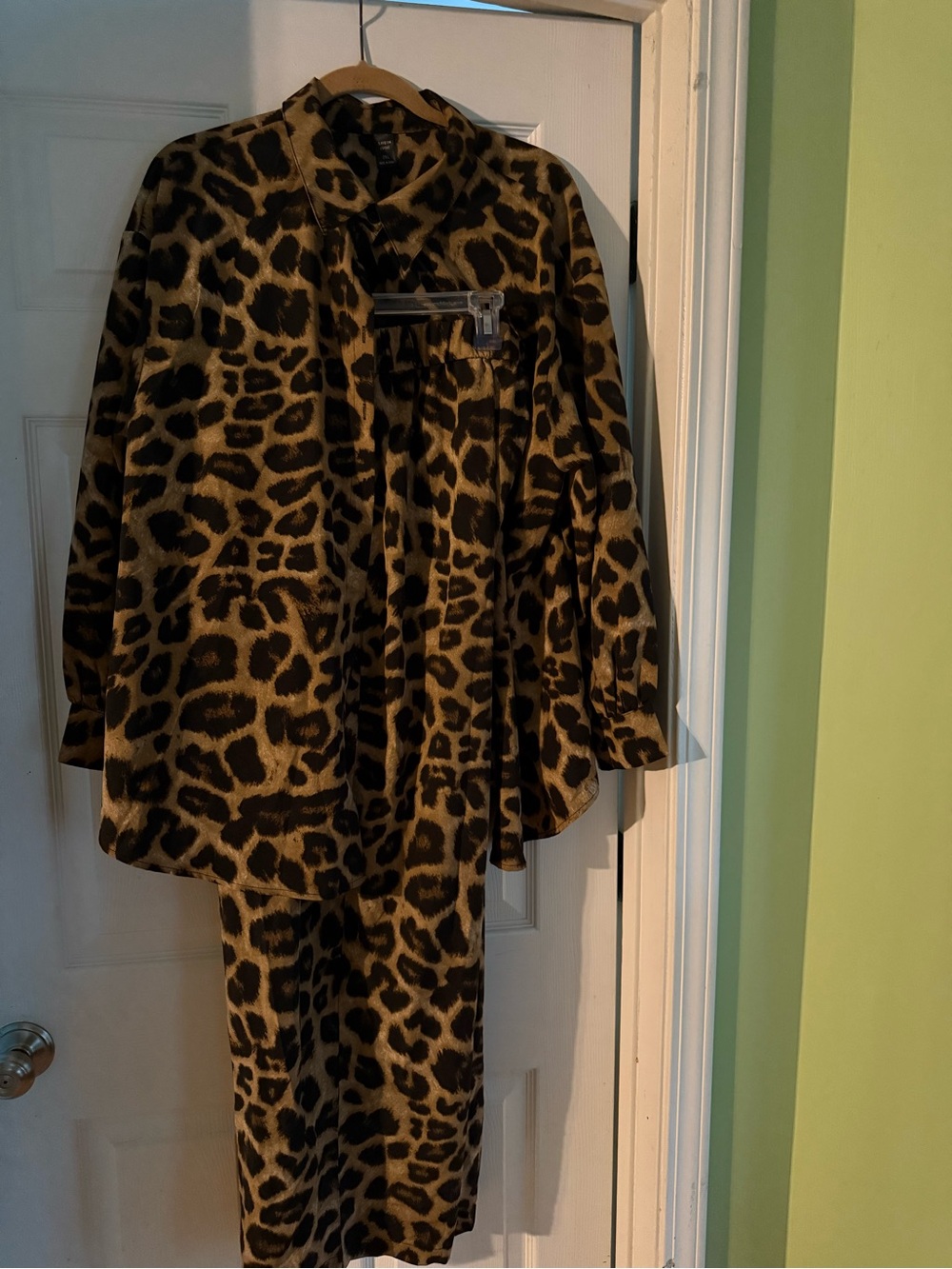 🐆 SHEIN Leopard Print 2-Piece Set — Size 2X Brown/Black-  NWOT